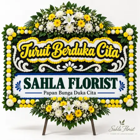 Papan Bunga Duka Buton Tengah