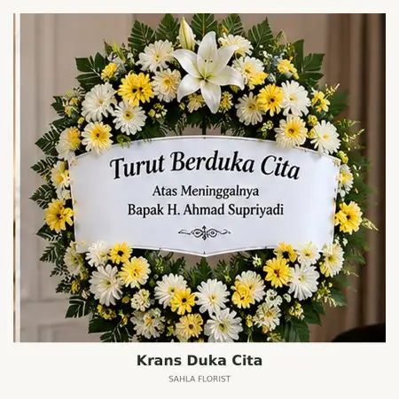 Krans Bunga Duka Buton Tengah